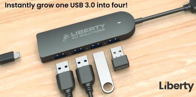 Alt view image 3 of 3 - DigitaLinx DL-4USB-HUBP Powered USB 4 Port USB 3.0 Hub