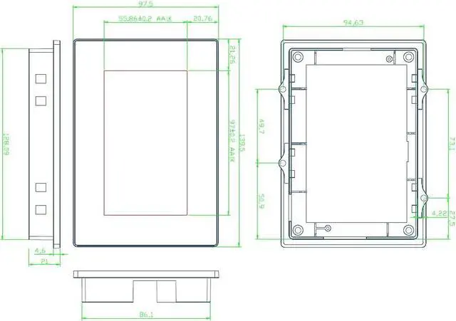 Alt view image 3 of 5 - DIYmalls Nextion Intelligent 4.3 inch HMI Display 5V Capacitive Touch Screen 480x272 TFT LCD w/Enclosure Case for Arduino (NX4827P043-011C-Y)