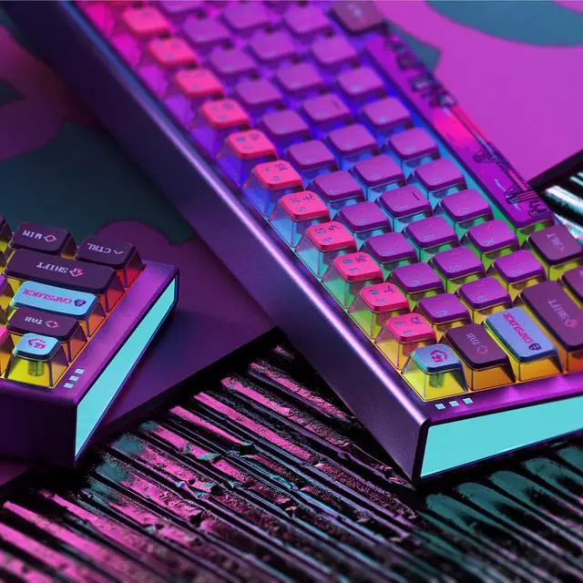 Alt view image 4 of 5 - KeyTok OEM Profile Pixel Universe Doubleshot Dye Sub Keycap Set Thick PBT for Keyboard 87 tkl 104 ansi bm60 CSTC75 BM87 BM65