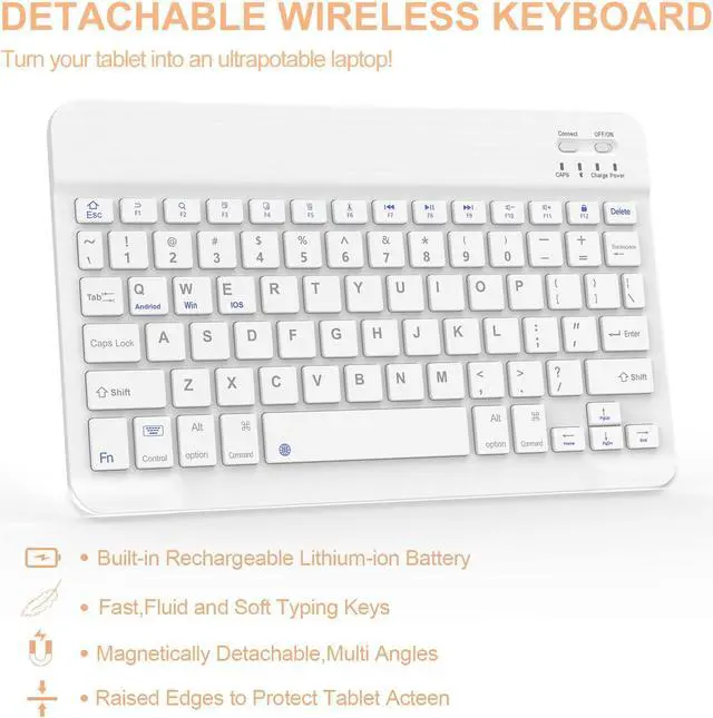 Alt view image 4 of 5 - KVAGO for iPad (A16) 11th Generation Case with Keyboard 11 inch 2025, Smart Stand Folio Keyboard Cover with Pencil Holder for iPad 10th Generation 10.9 inch 2022, Detachable Bluetooth Keyboard (Pink)