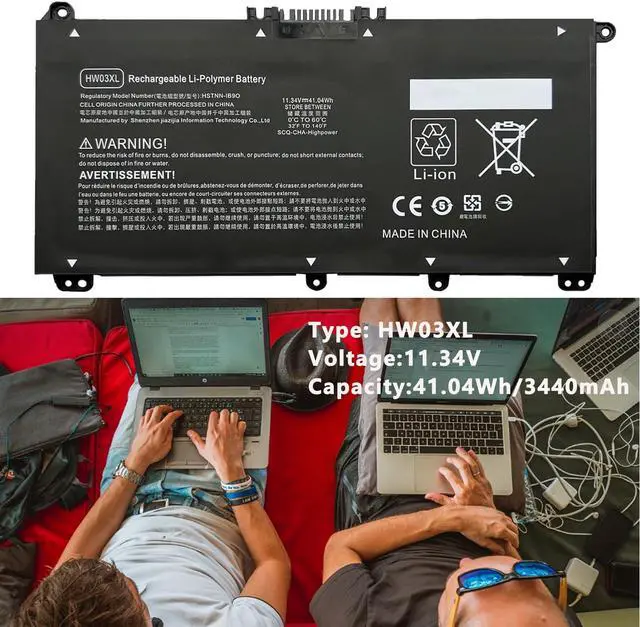 Alt view image 4 of 5 - HW03XL L97300-005 Laptop Battery Replacement for HP Pavilion 15-EG 15-EG00000 15-EH 15-EH0090WM DF15 15T-EG 15Z-EH 17-CN 17-CP 17S-CU 17T-CN 17Z-CP Series L96887-421 TPN-C131 HSTNN-IB90 HWO3XL