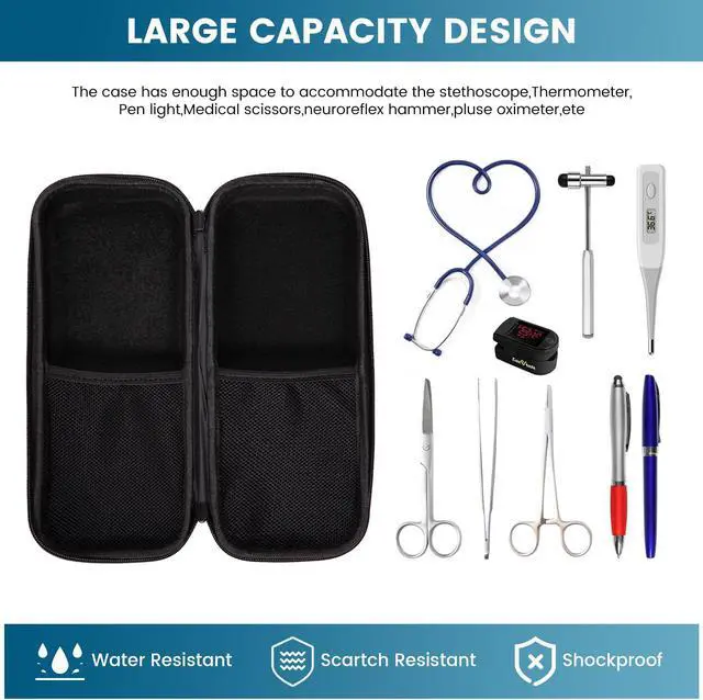 Alt view image 4 of 5 - LOVEVOOK Travel Laptop Backpack, Water Resistant Nurse Backpack with Stethoscope Case, Durable Anti Theft College Computer Bag for Men & Women Fits 15.6