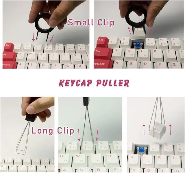 Alt view image 4 of 5 - Keycap and Switch Puller Key Cap Remover Tool Keycaps Removal Tool Keyboard Cleaning kit for Hot swappable Mechanical Keyboard