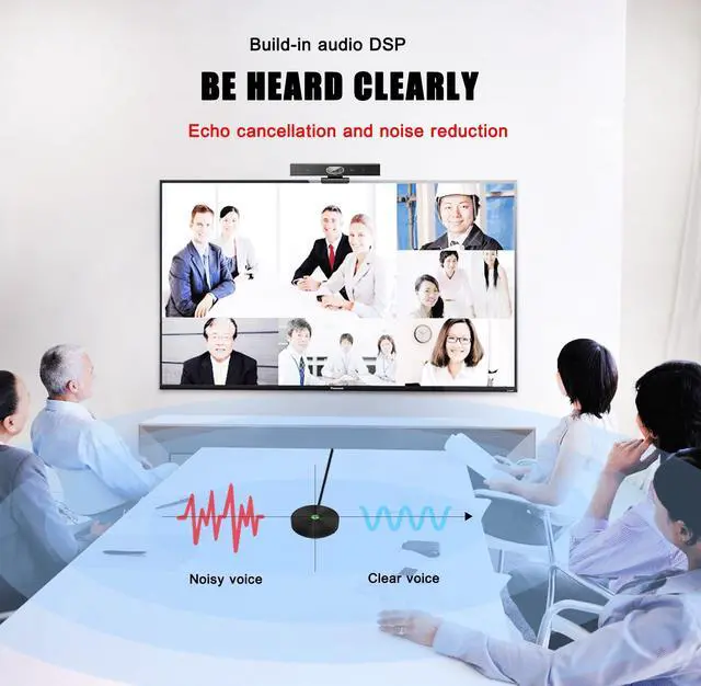 Alt view image 4 of 5 - Matosio PowerMic Conference USB Microphone, 360° Omnidirectional Metal Microphone with AI Echo and Noise Cancellation for Meeting Room & Home Office