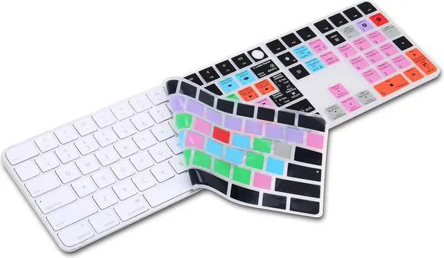 Alt view image 3 of 5 - XSKN Logic Pro Shortcuts EU/UK US Version Silicone Keyboard Cover Skin for Apple 2021 iMac Magic Keyboard with Touch ID and Numeric Keypad A2520 NOT for A3119