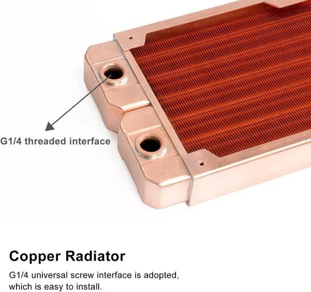 Alt view image 3 of 5 - All Copper Heat Exchanger Radiator Computer Water Cooling Radiator 7mm DIY Computer Radiator for PC CPU Water Cool System