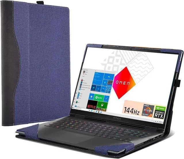 Main image of Laptop Cover for HP OMEN 16 16.1"(16t-k000/ 16t-b100/16-n0797nr/16zn000/16-k0797nr/16zn000) PU Leather Detachable Cover (16.1-Blue)