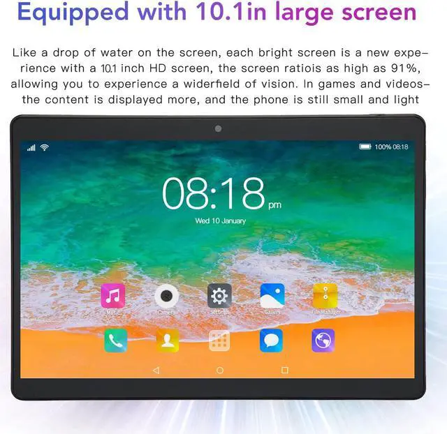 Alt view image 4 of 5 - Yoidesu P50 10.1 Inch Tablet, 1GB RAM, 16GB ROM, 1080p Display, 4500mAh Battery (Black, Android 5.1 Lollipop)