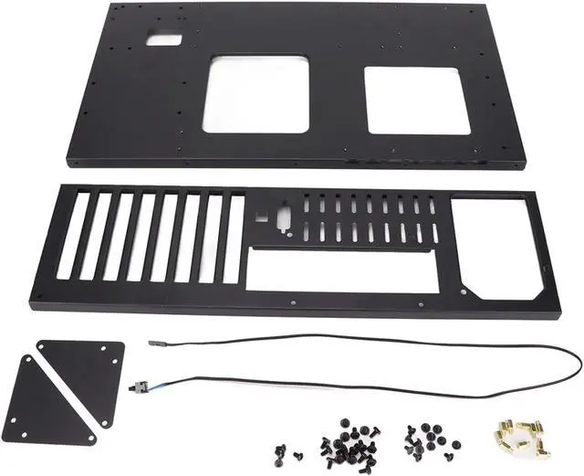 Alt view image 2 of 5 - Open Computer Case DIY Gaming Mining Machine PC Host Case, Open Chassis Heat Dissipation Design Computer Case, 5.9 * 3.4 * 9.8 in Solid SECC Open Air PC Case for Motherboards