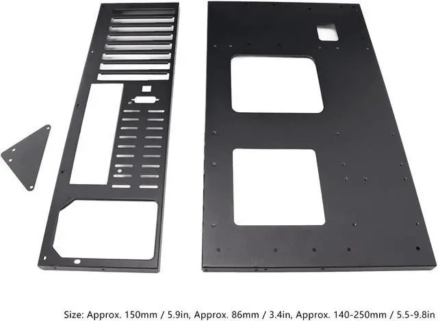 Alt view image 4 of 5 - Open Computer Case DIY Gaming Mining Machine PC Host Case, Open Chassis Heat Dissipation Design Computer Case, 5.9 * 3.4 * 9.8 in Solid SECC Open Air PC Case for Motherboards