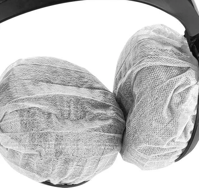 Alt view image 3 of 5 - Geekria 100 Pairs Disposable Headphones Ear Cover for Large Over-Ear Headset Earcup, Stretchable Sanitary Ear Pads Cover, Hygienic Ear Cushion Protector (L/White)