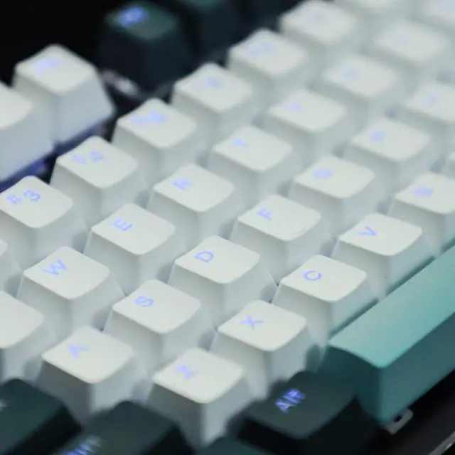 Alt view image 4 of 5 - YMDK Double Shot 108 Dyed PBT Shine Through OEM Profile Rainbow Carbon Sunset Keycap for MX Switches Mechanical KeyboardOnly Keycap (Botanical)