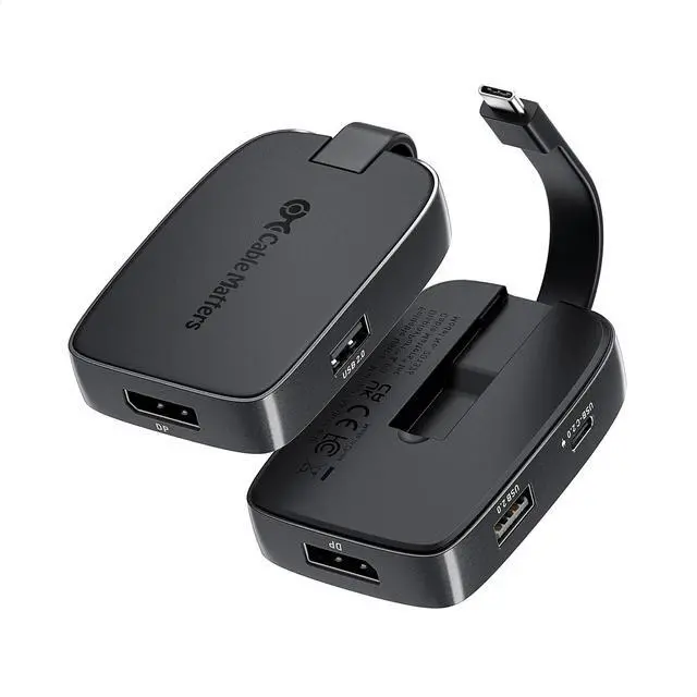 Main image of Cable Matters 4K@240Hz USB C Hub DisplayPort 1.4 with 100W Charging, Support 8K@60Hz, HDR(Foldable USB C to DisplayPort Hub) Compatible with Thunderbolt 4, MacBook Pro, XPS, iPad Pro, iPhone 16/15 Pro