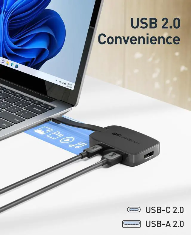 Alt view image 5 of 5 - Cable Matters 4K@240Hz USB C Hub DisplayPort 1.4 with 100W Charging, Support 8K@60Hz, HDR(Foldable USB C to DisplayPort Hub) Compatible with Thunderbolt 4, MacBook Pro, XPS, iPad Pro, iPhone 16/15 Pro