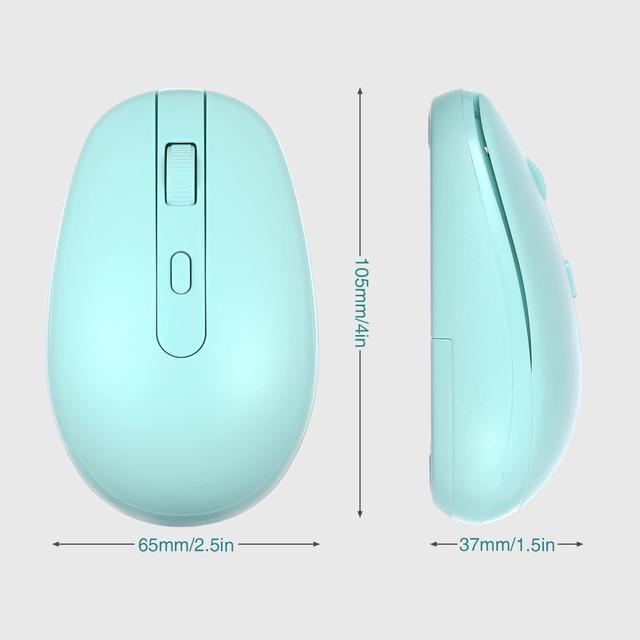 Alt view image 5 of 5 - Rii Wireless Mouse RM700 2.4G Silent Computer Mouse, USB Nano Receiver for Laptop, PC, Mac, Chromebook, Windows (5 Mixed Colors)