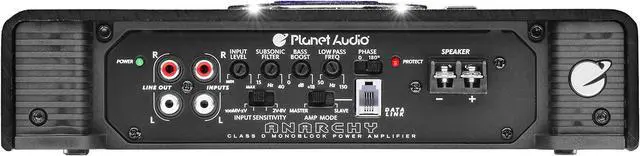 Alt view image 5 of 5 - Planet Audio AC3000.1D Class D Monoblock Car Amplifier - 3000 High Output, 1 Ohm, Low Level Inputs, Low Pass Crossover, Hook Up to Subwoofer for Bass