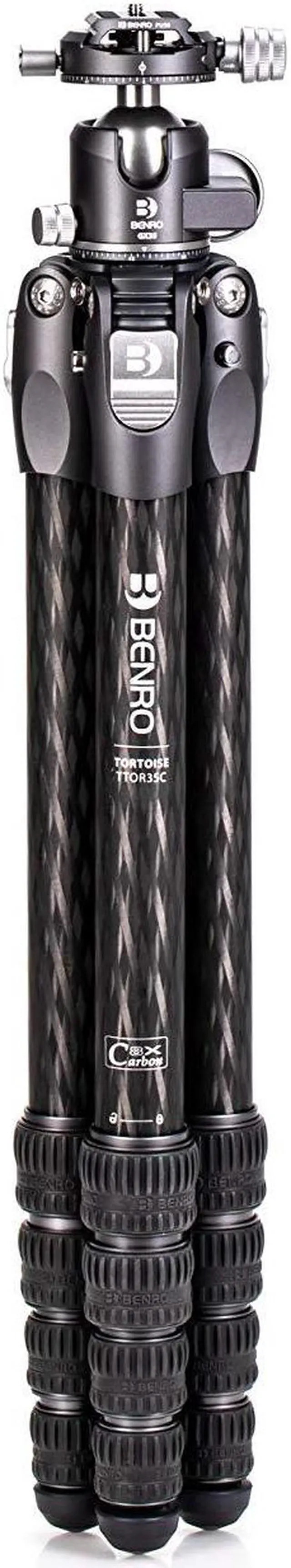 Alt view image 2 of 5 - Benro Tortoise Columnless Carbon Fiber Three Series Tripod Kit with GX35 Ball Head