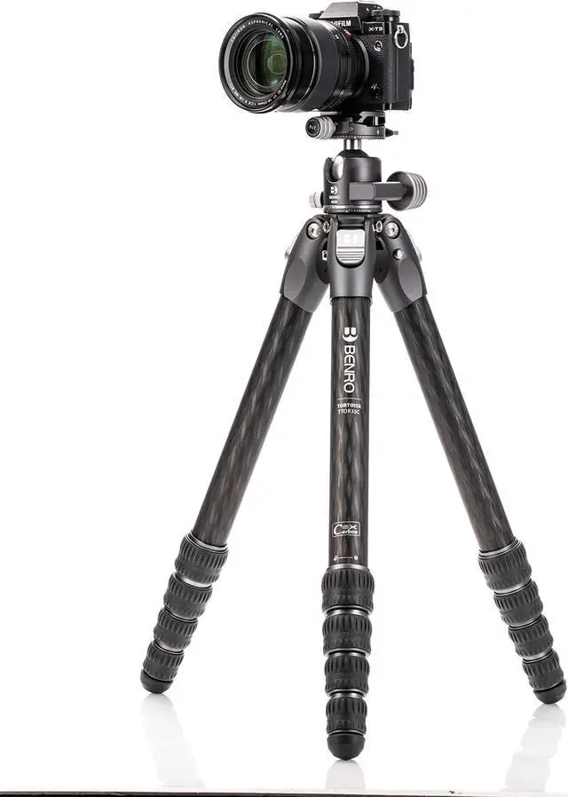 Alt view image 4 of 5 - Benro Tortoise Columnless Carbon Fiber Three Series Tripod Kit with GX35 Ball Head