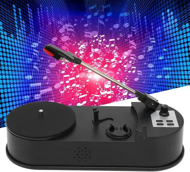 Alt view image 2 of 5 - Estink Turntable to MP3 Converter, Mini Portable Turntable Record Player USB 2.0 Professional Turntable Record Player to MP3 Converter for Music Lovers Outdoor Travel, Support for LP 33/45 PRM