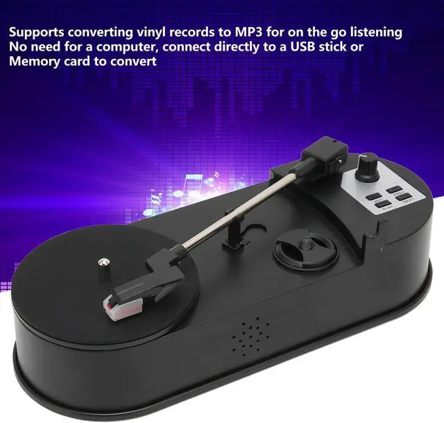Alt view image 5 of 5 - Estink Turntable to MP3 Converter, Mini Portable Turntable Record Player USB 2.0 Professional Turntable Record Player to MP3 Converter for Music Lovers Outdoor Travel, Support for LP 33/45 PRM