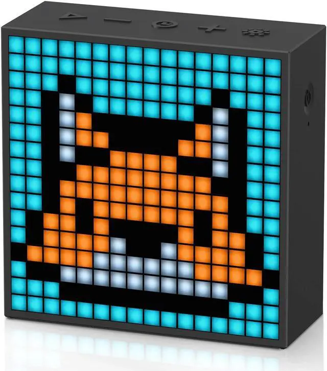 Main image of Divoom TimeBox Evo -- Pixel Art Bluetooth Speaker with 16x16 LED Display APP Control - Cool Animation Frame & Gaming Room Setup & Bedside Alarm Clock- Black
