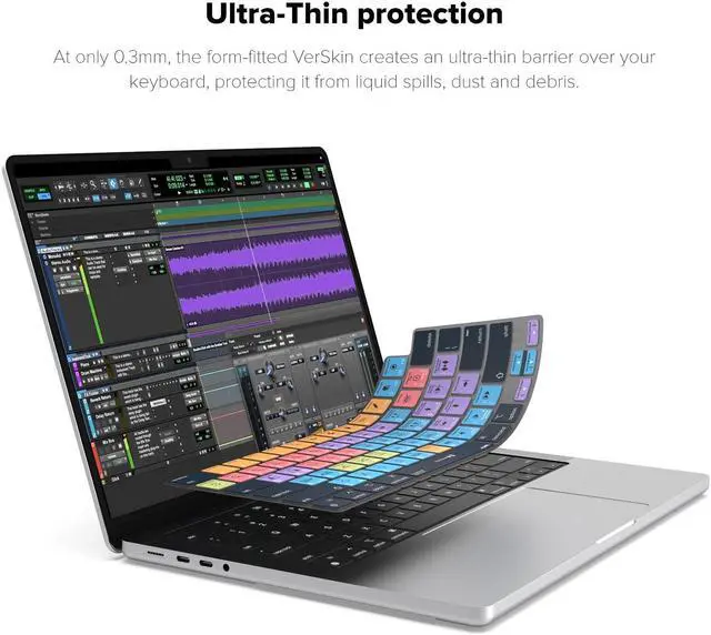 Alt view image 3 of 5 - JCPal Avid Pro Tools Shortcut Guide Keyboard Cover for Apple MacBook Pro 14 inch and MacBook Pro 16 inch (M1-M4 Models) and MacBook Air 13 inch and MacBook Air 15 inch (M2-M4 Models) (US-Layout)