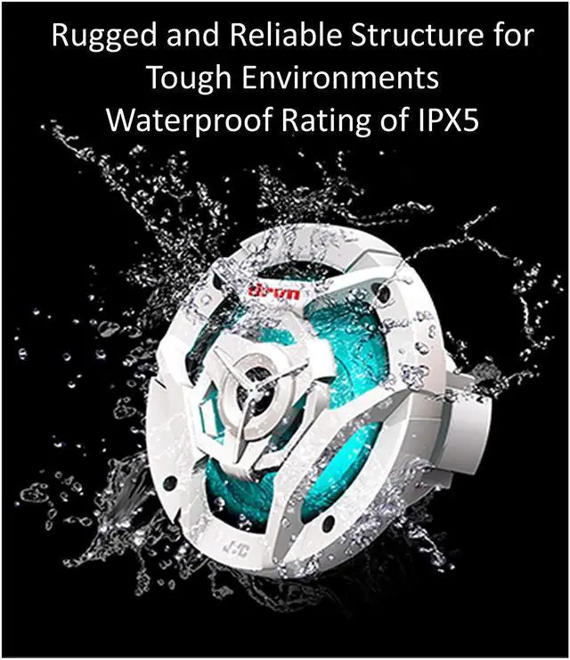 Alt view image 5 of 5 - JVC CS-DR620MBL 6.5 Inch Car & Marine, Motor Sports, Car Audio Stereo 2- Way Speakers with Cool Built in RGB LED Lights, Weatherproof IPX5, 260 Watts, UV Protected Grills Included - Black