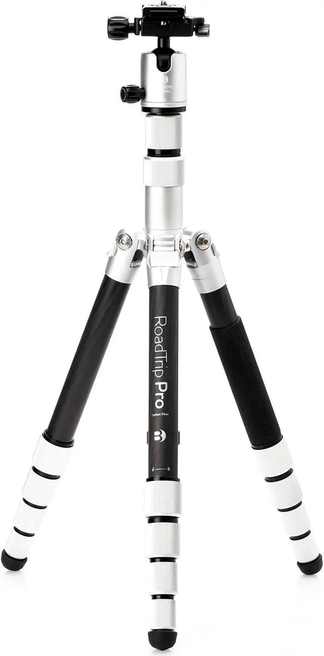 Main image of Benro MeFOTO Roadtrip PRO Travel Tripod, Ballhead and Monopod in Silver, 1 Series Carbon Fiber Legs, 4 Leg Sections, Twist Leg Locks, Carrying Case (BMRTPROCSLV)