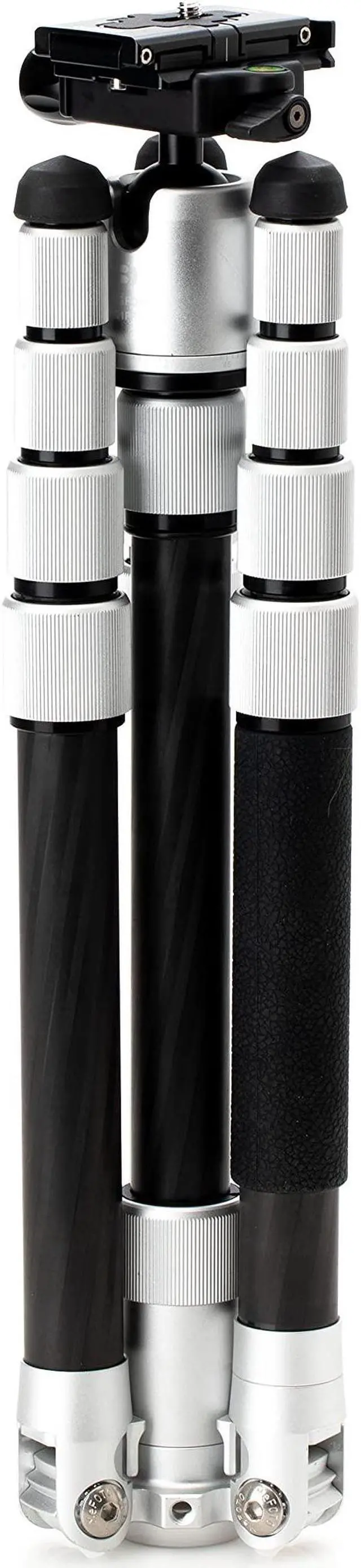 Alt view image 4 of 5 - Benro MeFOTO Roadtrip PRO Travel Tripod, Ballhead and Monopod in Silver, 1 Series Carbon Fiber Legs, 4 Leg Sections, Twist Leg Locks, Carrying Case (BMRTPROCSLV)