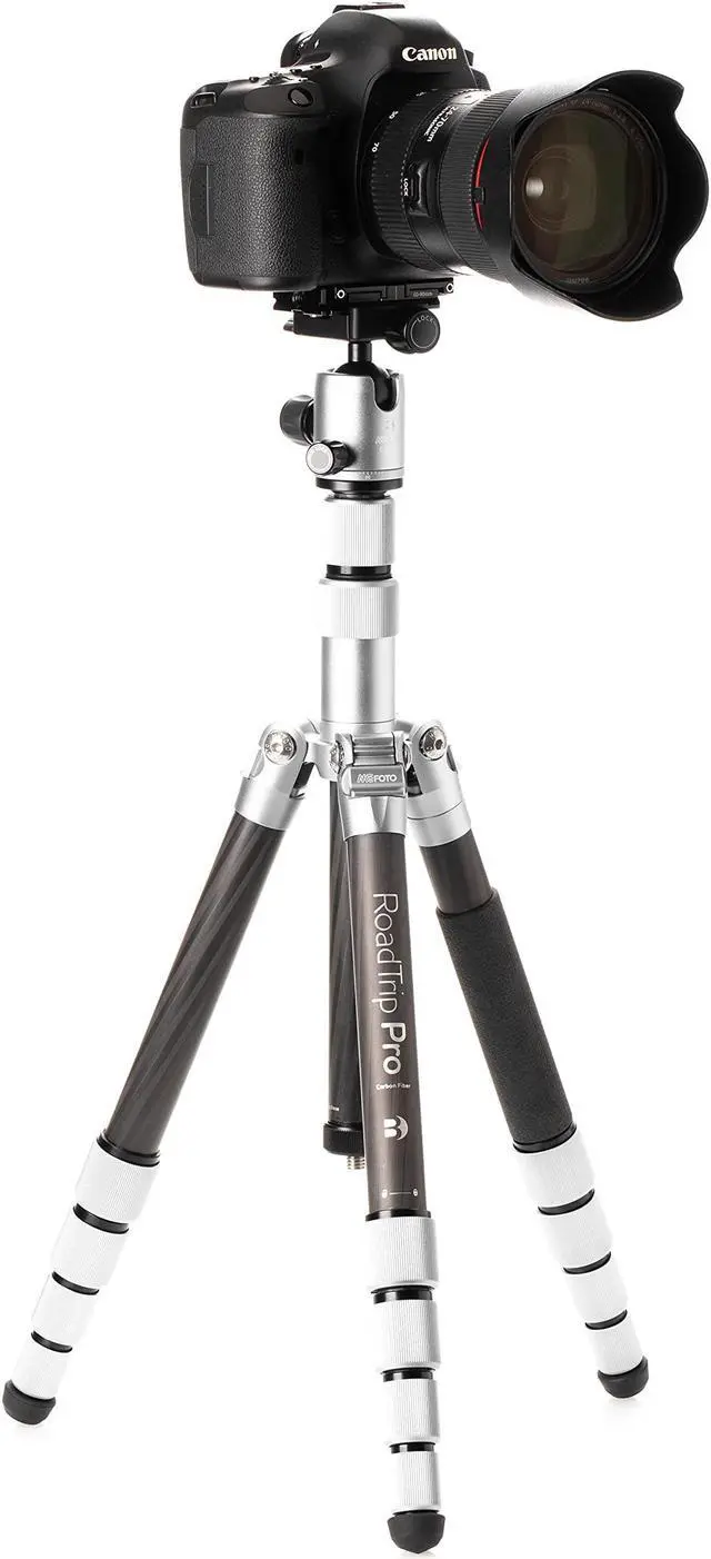 Alt view image 5 of 5 - Benro MeFOTO Roadtrip PRO Travel Tripod, Ballhead and Monopod in Silver, 1 Series Carbon Fiber Legs, 4 Leg Sections, Twist Leg Locks, Carrying Case (BMRTPROCSLV)