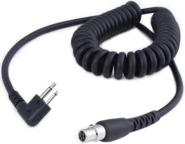Main image of Rugged Radios CC-MOT 2-Pin to 5-Pin Coil Cord Cable for Motorola, HYT, Black Box Radio, and Speedcom Two Way Handheld Radios and Headsets