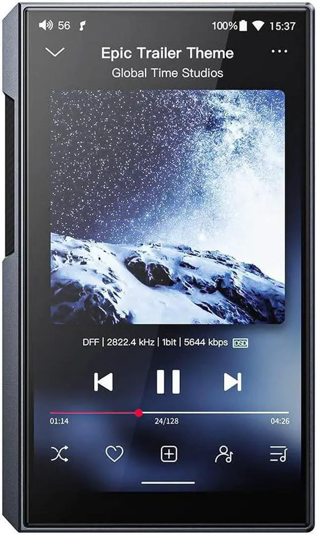 Main image of FiiO M11S Hi-Res MP3 Music Player with Dual ES9038Q2M, Android 10 Snapdragon 660, 5.0inch, Lossless DSD/MQA, Apple Music/Tidal/Amazon Music 4.4mm 2.5mm/3.5mm/4.4mm (Titanium)