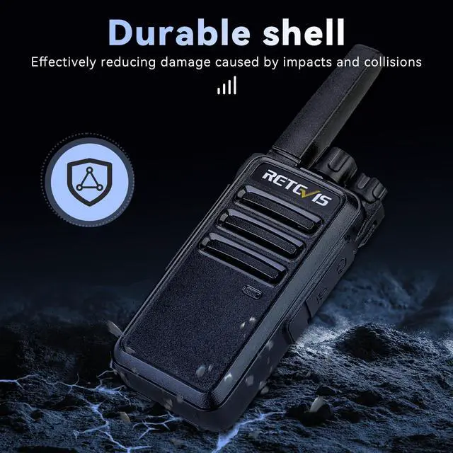 Alt view image 2 of 5 - Retevis RT68 Walkie Talkies with Earpiece,2 Way Radios Long Range,Heavy Duty Walkie Talkies for Adults,Rechargeable with USB Charger Base, for Restaurant School Manufacturing Healthcare(20 Pack)
