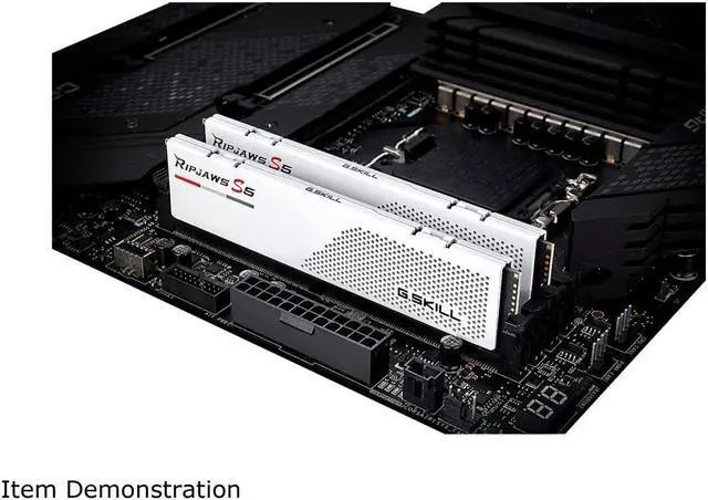 Alt view image 3 of 4 - G.SKILL Ripjaws S5 Series (Intel XMP 3.0) DDR5 RAM 48GB (2x24GB) 5200MT/s CL40-40-40-83 1.10V Desktop Computer Memory UDIMM - Matte White (F5-5200J4040A24GX2-RS5W)