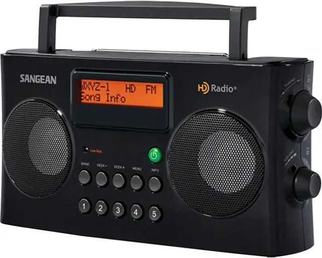 Main image of Sangean HDR-16 HD Radio/FM-Stereo/AM Portable Radio, Black