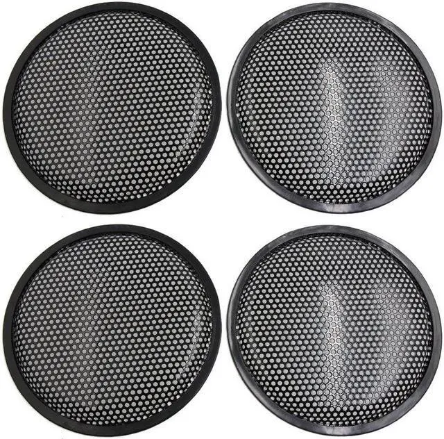Main image of uxcell 4pcs 8'' Black Metal Car Speaker Subwoofer Mesh Cover Protective Grill Replacement