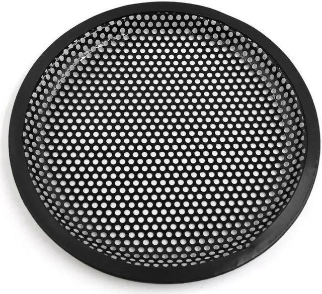 Alt view image 2 of 3 - uxcell 4pcs 8'' Black Metal Car Speaker Subwoofer Mesh Cover Protective Grill Replacement