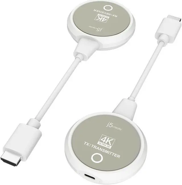 Main image of j5create ScreenCast 4K Wireless HDMI Transmitter and Receiver, Wireless HDMI Extender, Support 4K30Hz / 1080p60Hz, 2.4/5GHz, from Laptop/PC/Player/TV Box to Monitor/Projector/TV (JVAW75)