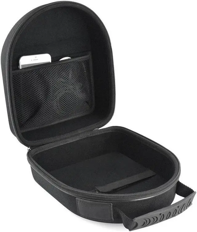 Alt view image 3 of 5 - Geekria Shield Case for Large-Sized Over-Ear Headphones, Replacement Protective Hard Shell Travel Carrying Bag with Cable Storage, Compatible with Audio-Technica ATH-AD990X, AKG K701 (Black)