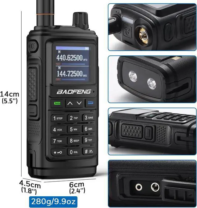 Alt view image 2 of 5 - BAOFENG UV-17R Two Way Radio, Dual Band 144-148/420-450Mhz Handheld Ham Radio with Standard Antenna & High Gain Long Antenna, 1800mAh Li-ion Battery, 999 Channels, Manual DTMF, Support CHIRP (2 Pack)