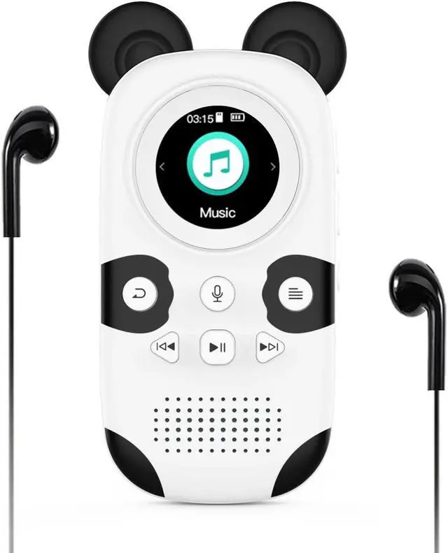 Main image of RUIZU 64GB MP3 Player for Kids, Cute Panda Portable Music Player MP3, Child MP3 Player with Bluetooth 5.0, Speaker, FM Radio, Voice Recorder, Alarm Clock, Stopwatch, Pedometer, Support up to 128GB