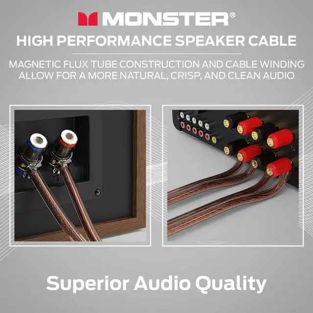 Alt view image 5 of 5 - Monster XP Copper Clad Aluminum (CCA) Speaker Wire 14 Gauge Cable 100 FT Spool - Ideal for Home Cinema Cables and Car Audio Cable