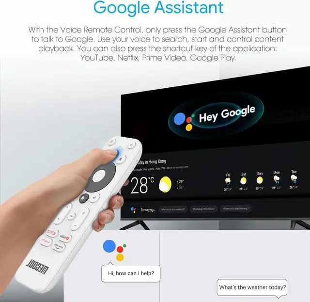 Alt view image 3 of 5 - Android 10.0 TV Box, KM2 Smart TV Box Netflix Google Certified USB 3.0 Ultra 4K HDR 2GB 8GB Support 2.4G 5.0G WiFi BT 4.2 with Amlogic S905X2 Google Assistant Dolby Audio