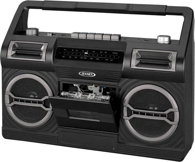 Alt view image 2 of 5 - Jensen MCR-500 Portable AM/FM Radio with Cassette Player/Recorder and Built-in Speaker