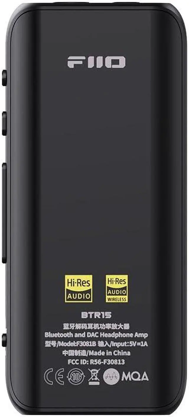 Alt view image 2 of 5 - FiiO BTR15 Headphone Amps Bluetooth 5.1 Receiver High Resolution 384K/32Bit Native DSD256 USB DAC Supports LDAC/aptX HD/MQA for Smartphones/PC/Car/Home Audio (Black)