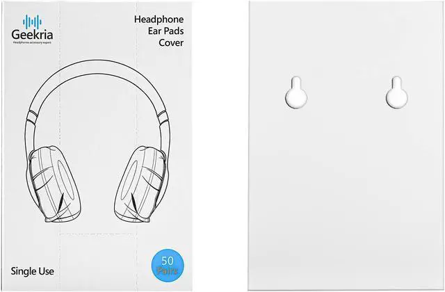 Alt view image 5 of 5 - Geekria 100 Pairs Disposable MRI Headset Ear Covers with Dispenser Box, Stretchable Sanitary Ear Pads, Hygienic Cushions for Medium Earpieces (2 Boxes, M, White)