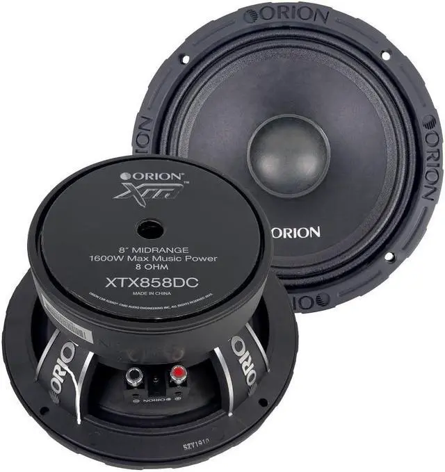 Main image of ORION XTR XTX858DC High Efficiency 8 Mid-Range Dust Cap Loudspeakers, 1600W Max Power, 400W RMS, 8 Ohm, 2 Voice Coil - Pro Car Audio Stereo, Midrange Speakers (Pair)
