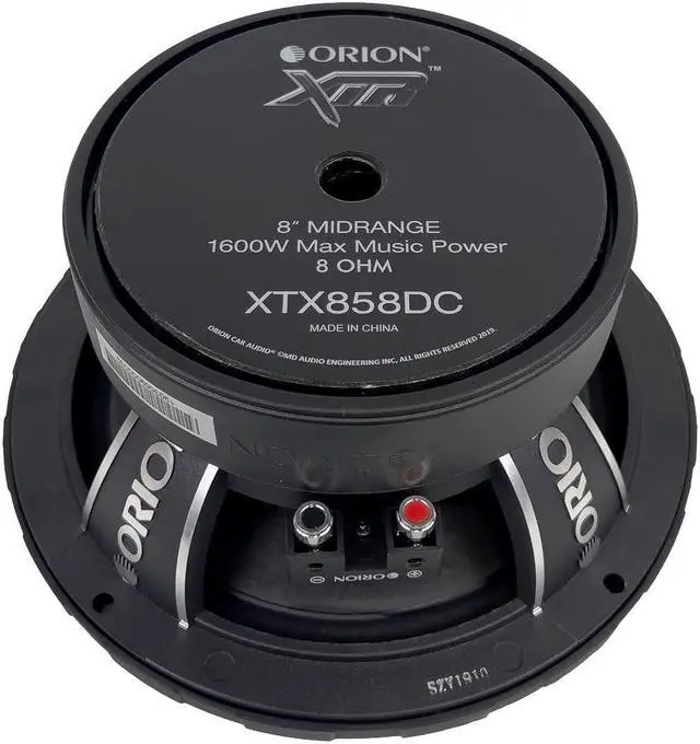 Alt view image 5 of 5 - ORION XTR XTX858DC High Efficiency 8 Mid-Range Dust Cap Loudspeakers, 1600W Max Power, 400W RMS, 8 Ohm, 2 Voice Coil - Pro Car Audio Stereo, Midrange Speakers (Pair)