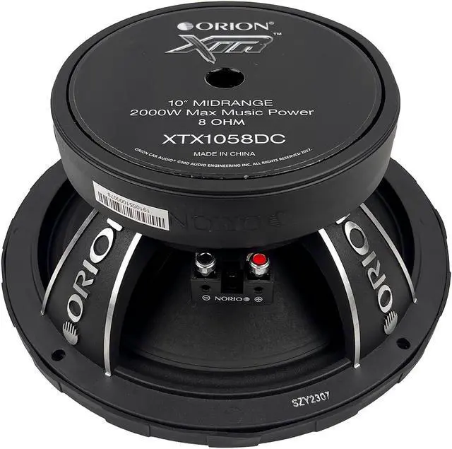 Alt view image 5 of 5 - ORION XTX1058DC XTR Series High Efficiency 10 Mid-Range Dust Cap Loudspeaker, 2000W Max Power, 500W RMS, 8 Ohm, 3 Voice Coil - Pro Car Audio Stereo, Midrange Speaker (Single)