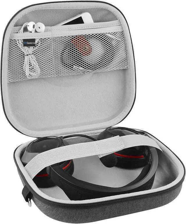 Alt view image 3 of 5 - Geekria Shield Headphones Case Compatible with Turtle Beach Recon 70, Stealth 600, Stealth 450 Gaming Headsets, Replacement Hard Shell Travel Carrying Bag with Cable Storage (Dark Grey)